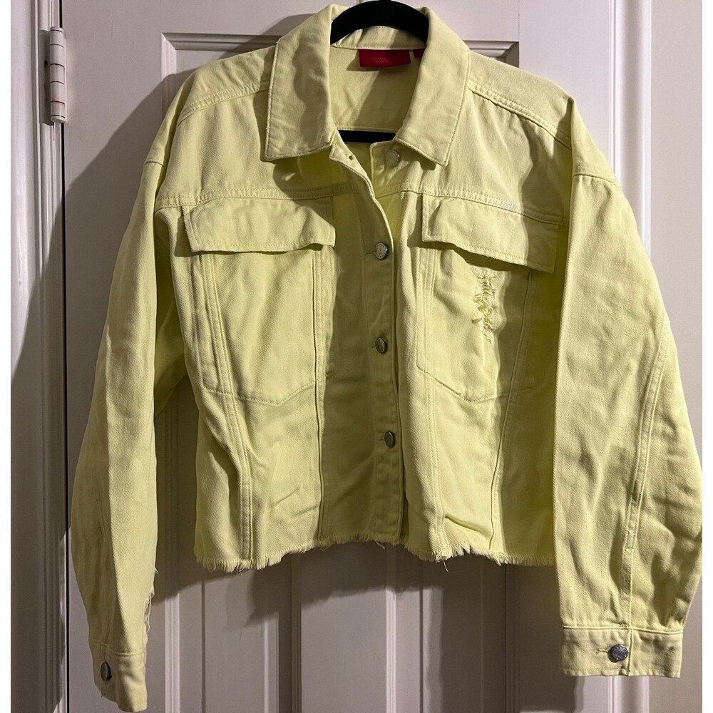 Jennifer Lopez Jean Jacket - neon yellow size XL